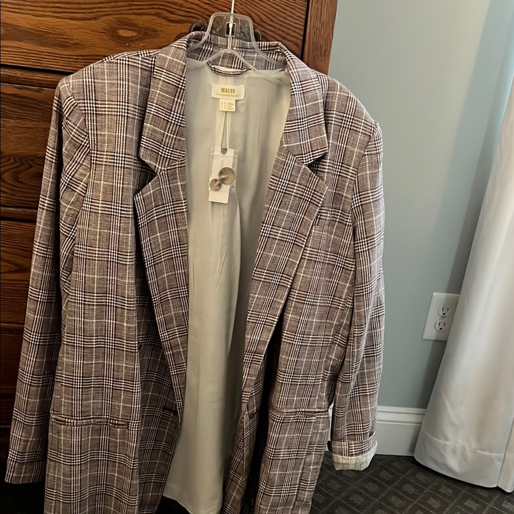 Maeve by Anthropologie Plaid Blazer - Size 16